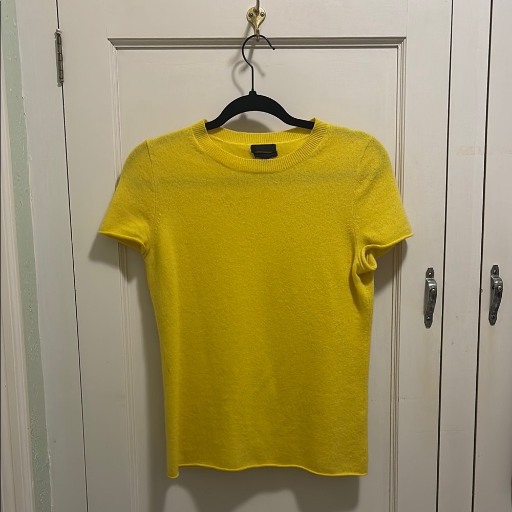 J. Crew Yellow Fitted Short Sleeve T-Shirt